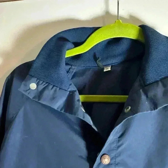 VTG 80s Penfeld Men’s 1/4 Snap Pullover. Sz: M. Navy w/ Grey Horizontal Stripe. - Picture 4 of 15